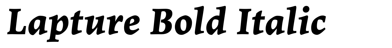 Lapture Bold Italic
